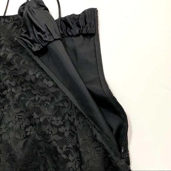 Vintage New Leaf by Samir Dress Small Black Cocktail Evening Party Tulle Y2K - Picture 8 of 15